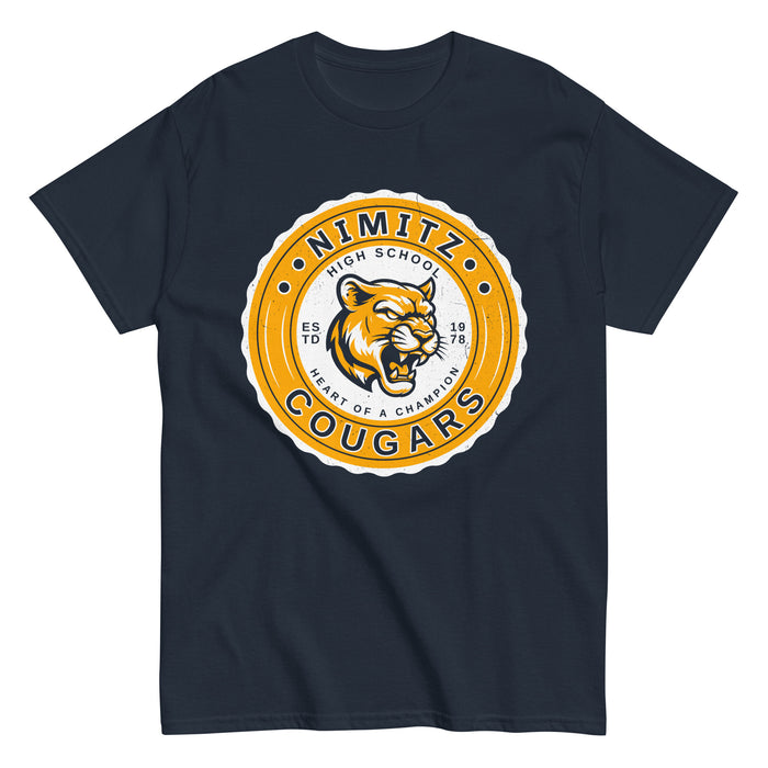 Nimitz High School Cougars Navy Blue Classic Unisex T-shirt 216