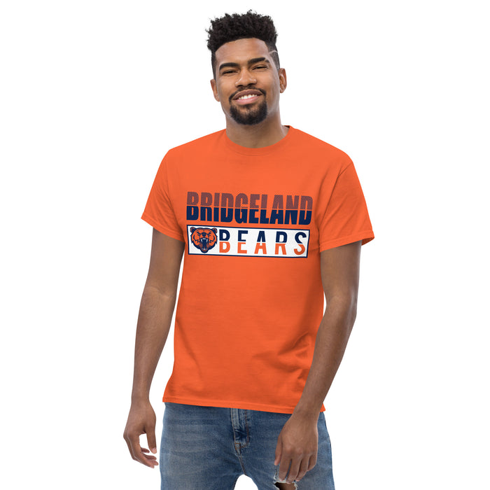 Man wearing a Bridgeland High School Bears Classic Unisex Orange T-shirt 31