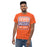 Man wearing a Grand Oaks High School Grizzlies Classic Unisex Orange T-shirt 01