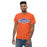 Man wearing a Grand Oaks High School Grizzlies Classic Unisex Orange T-shirt 09