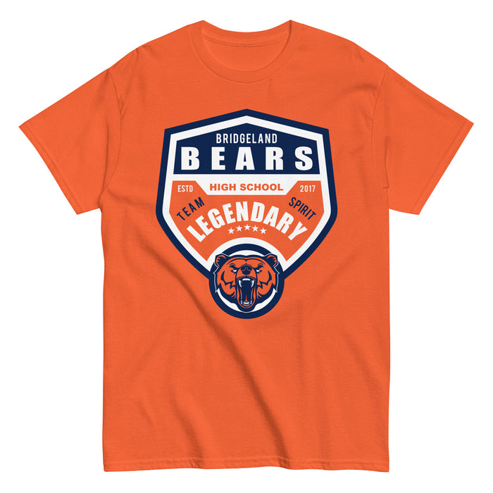 Bridgeland High School Bears Classic Unisex Orange T-shirt 14