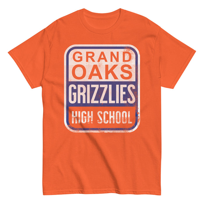 Grand Oaks High School Grizzlies Classic Unisex Orange T-shirt 01