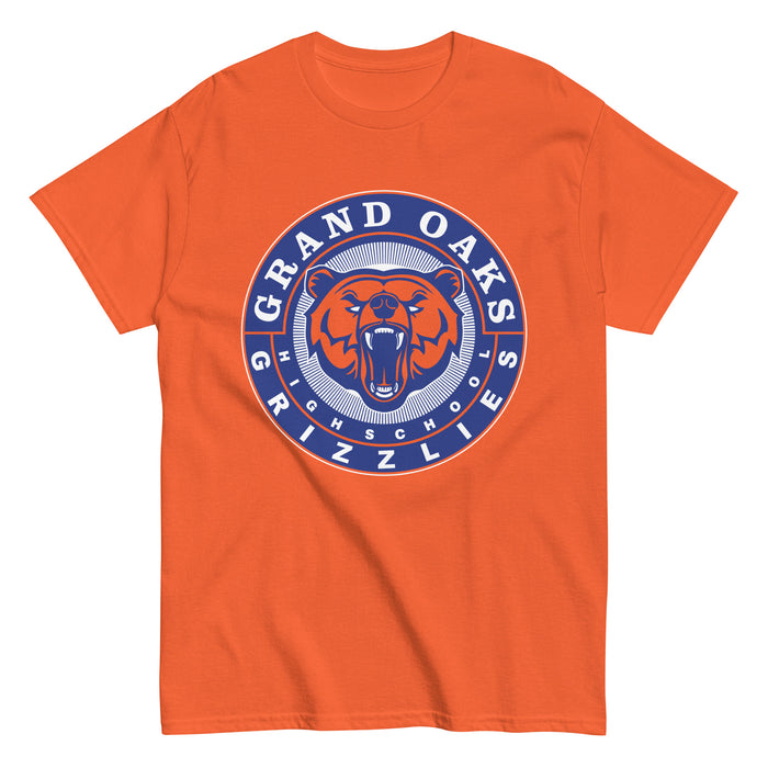 Grand Oaks High School Grizzlies Classic Unisex Orange T-shirt 02