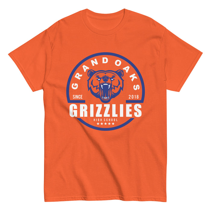 Grand Oaks High School Grizzlies Classic Unisex Orange T-shirt 04