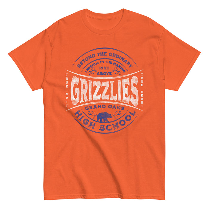 Grand Oaks High School Grizzlies Classic Unisex Orange T-shirt 10