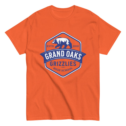 Grand Oaks High School Grizzlies Classic Unisex Orange T-shirt 15