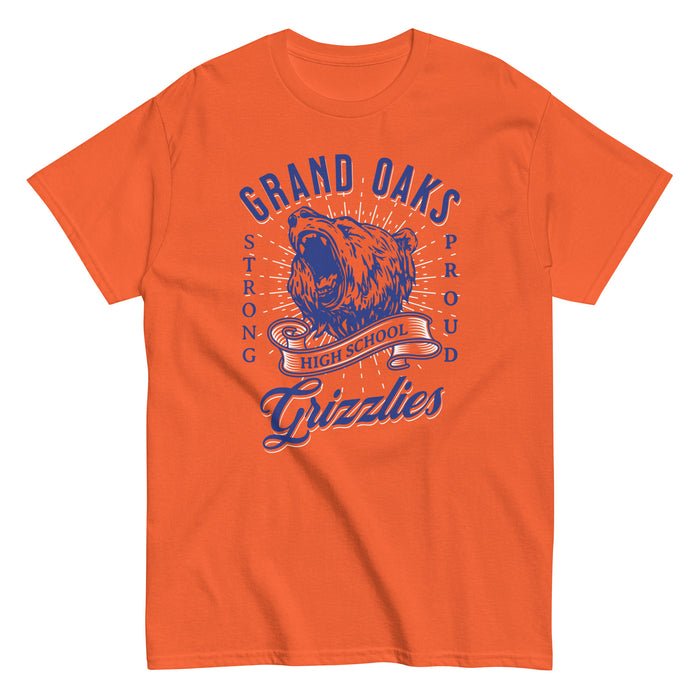 Grand Oaks High School Grizzlies Classic Unisex Orange T-shirt 26