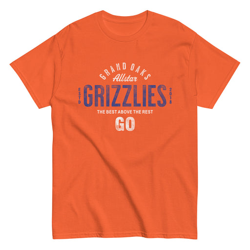 Grand Oaks High School Grizzlies Classic Unisex Orange T-shirt 40