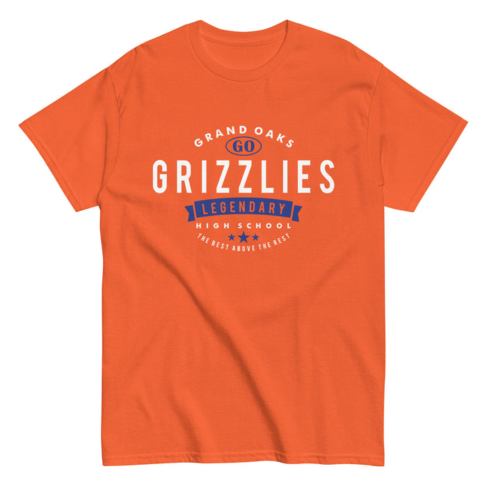 Grand Oaks High School Grizzlies Classic Unisex Orange T-shirt 44