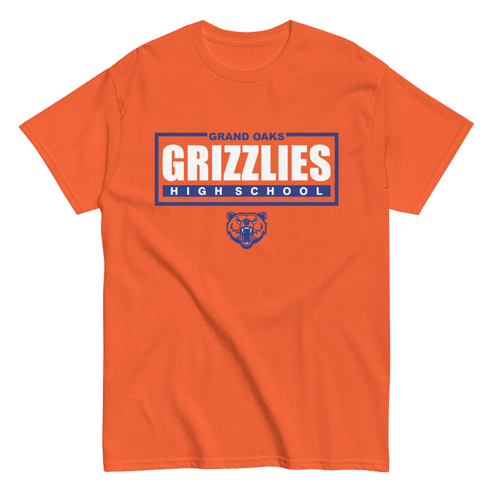 Grand Oaks High School Grizzlies Classic Unisex Orange T-shirt 49