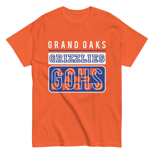 Grand Oaks High School Grizzlies Classic Unisex Orange T-shirt 86