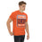 Man wearing a Bridgeland High School Bears Classic Unisex Orange T-shirt 01a