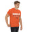 Man wearing a Bridgeland High School Bears Classic Unisex Orange T-shirt 03a