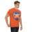 Man wearing a Bridgeland High School Bears Classic Unisex Orange T-shirt 14a