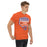 Man wearing a Grand Oaks High School Grizzlies Classic Unisex Orange T-shirt 14a