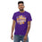 Man wearing a Jersey Village High School Falcons Purple Classic Unisex T-shirt 205