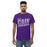 A man wearing a Klein Cain High School Hurricanes Purple Classic T-shirt 32