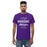 A man wearing a Klein Cain High School Hurricanes Purple Classic T-shirt 34