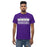 A man wearing a Klein Cain High School Hurricanes Purple Classic T-shirt 35