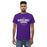 A man wearing a Klein Cain High School Hurricanes Purple Classic T-shirt 44