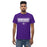 A man wearing a Klein Cain High School Hurricanes Purple Classic T-shirt 49