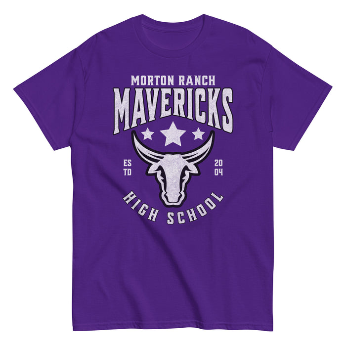 Morton Ranch High School Mavericks Classic Unisex Purple T-shirt 201