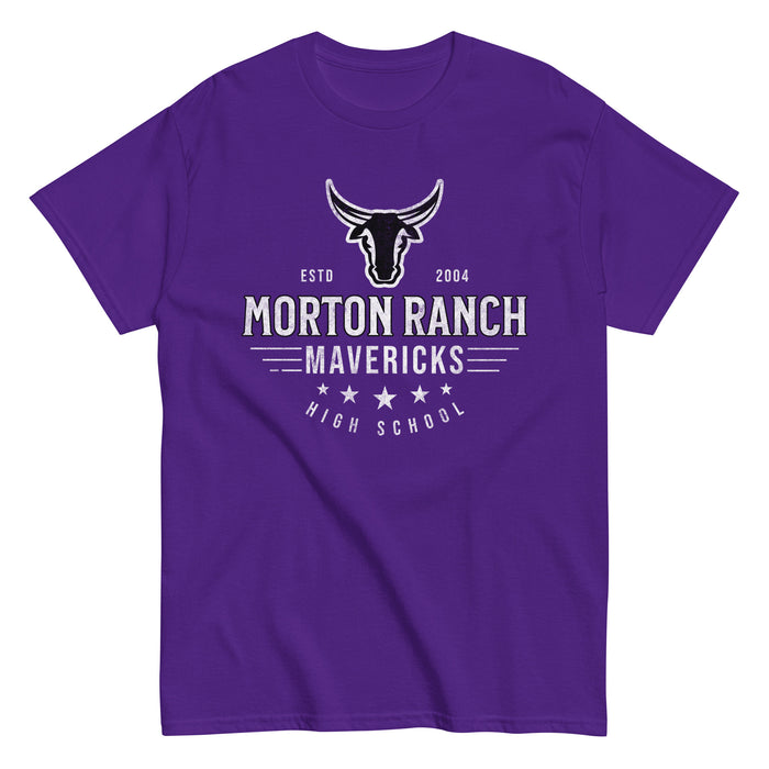 Morton Ranch High School Mavericks Classic Unisex Purple T-shirt 205