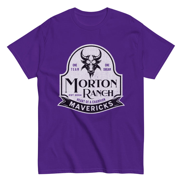 Morton Ranch High School Mavericks Classic Unisex Purple T-shirt 210