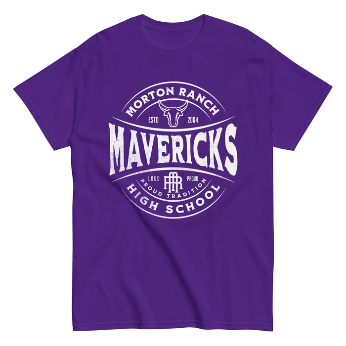 Morton Ranch High School Mavericks Classic Unisex Purple T-shirt 211