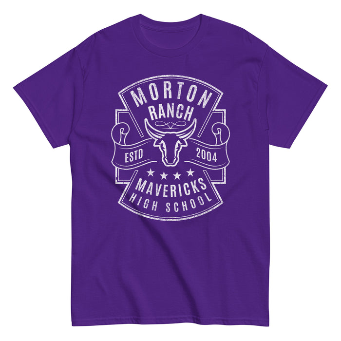 Morton Ranch High School Mavericks Classic Unisex Purple T-shirt 218