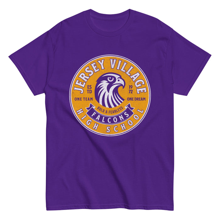 Jersey Village High School Falcons Purple Classic Unisex T-shirt 210