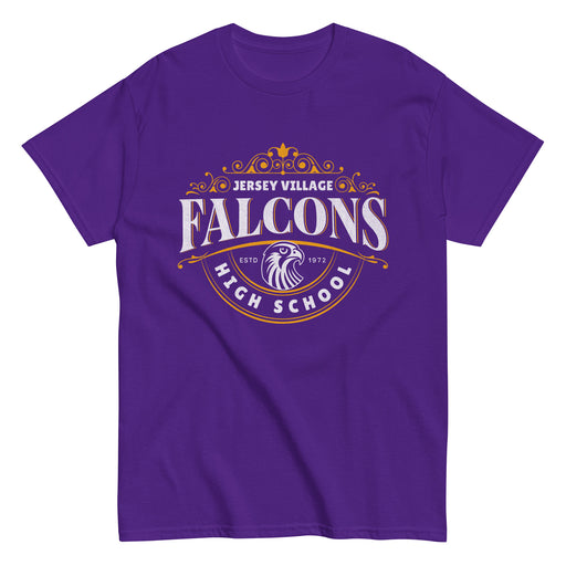 Jersey Village High School Falcons Purple Classic Unisex T-shirt 214