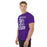 Man wearing a Morton Ranch High School Mavericks Classic Unisex Purple T-shirt 214a