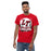 Man wearing Lake Travis High School Cavaliers Red Classic Unisex T-shirt 202