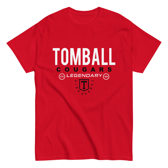 Tomball High School Cougars Classic Unisex Red T-shirt 03