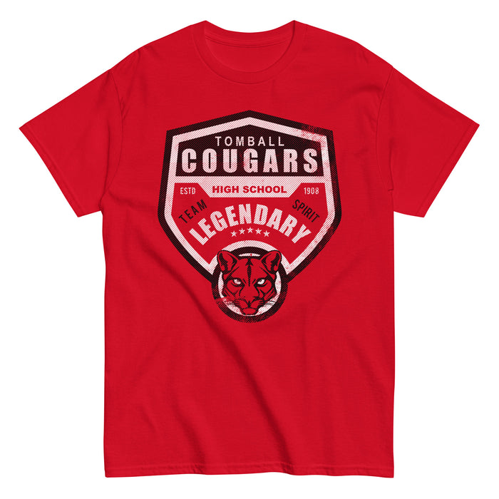 Tomball High School Cougars Classic Unisex Red T-shirt 14