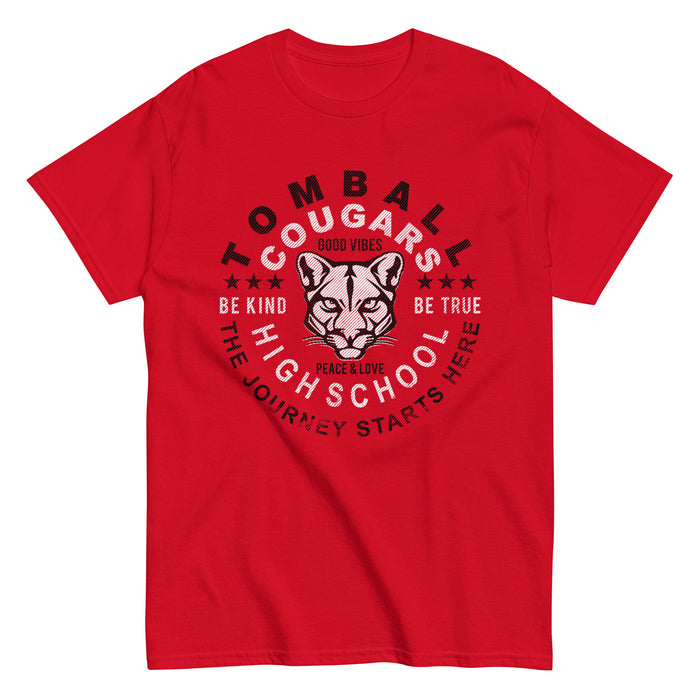 Tomball High School Cougars Classic Unisex Red T-shirt 16