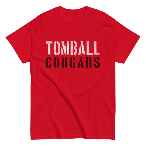 Tomball High School Cougars Classic Unisex Red T-shirt 17