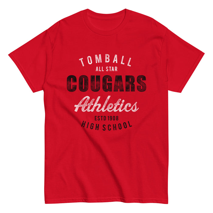 Tomball High School Cougars Classic Unisex Red T-shirt 34