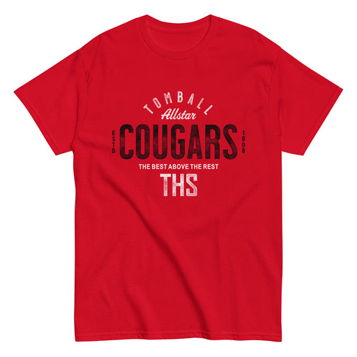 Tomball High School Cougars Classic Unisex Red T-shirt 40