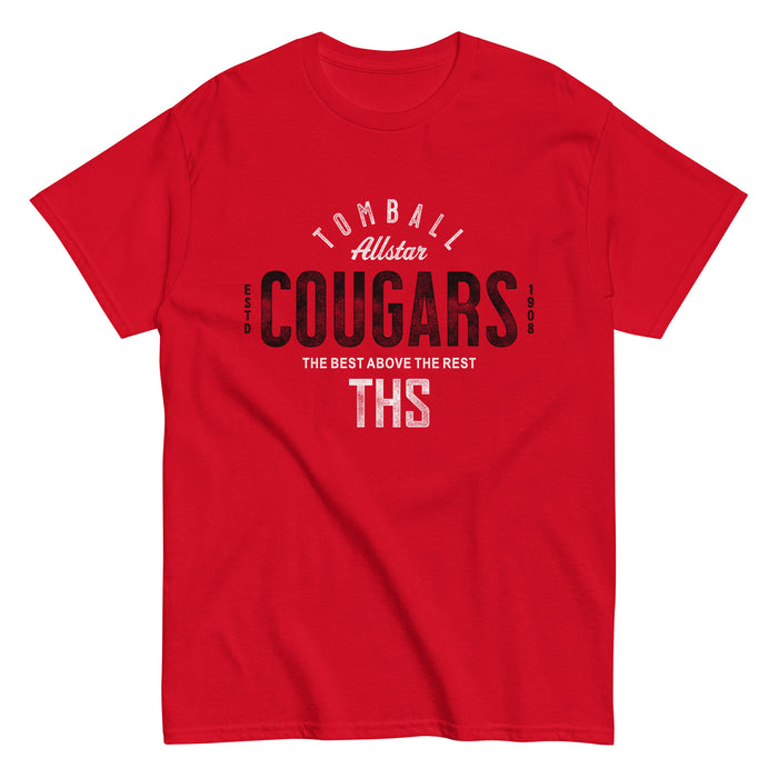 Tomball High School Cougars Classic Unisex Red T-shirt 40