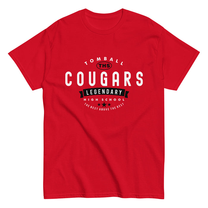 Tomball High School Cougars Classic Unisex Red T-shirt 44