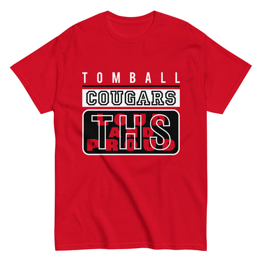 Tomball High School Cougars Classic Unisex Red T-shirt 86