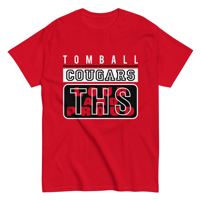 Tomball High School Cougars Classic Unisex Red T-shirt 86