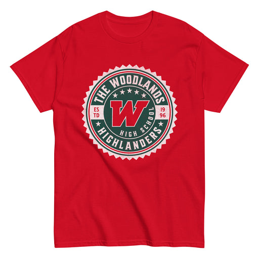 The Woodlands High School Highlanders Red Classic Unisex T-shirt 202