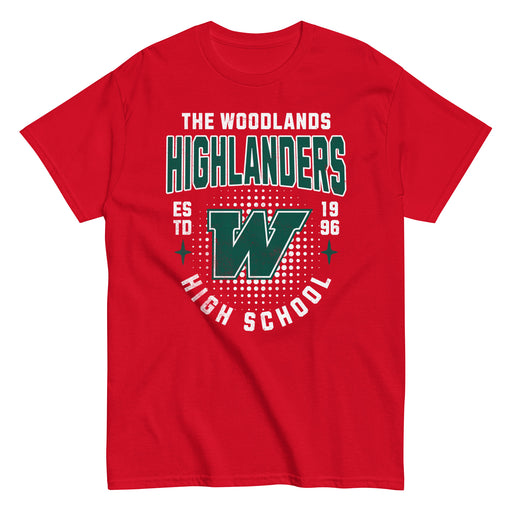 The Woodlands High School Highlanders Red Classic Unisex T-shirt 203