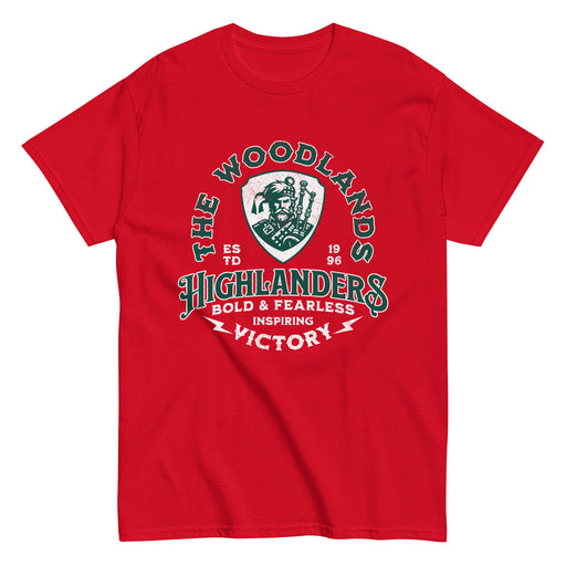 The Woodlands High School Highlanders Red Classic Unisex T-shirt 209