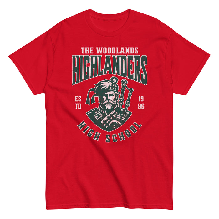 The Woodlands High School Highlanders Red Classic Unisex T-shirt 212