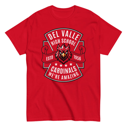 Del Valle High School Cardinals Red Classic Unisex T-shirt 207