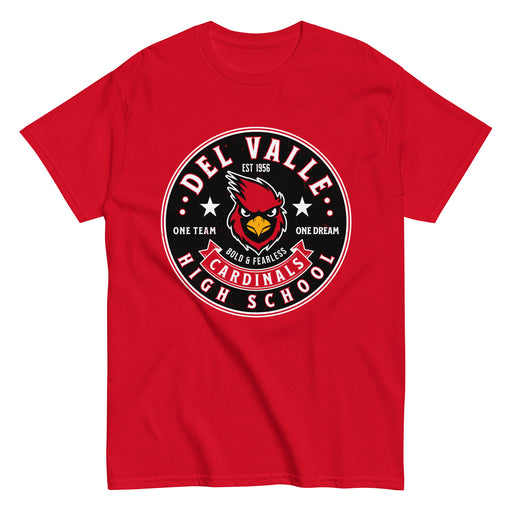 Del Valle High School Cardinals Red Classic Unisex T-shirt 215